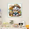【Only 6pcs】Bunny In Easter Straw Hat-11CT Stamped Cross Stitch 45*45cm