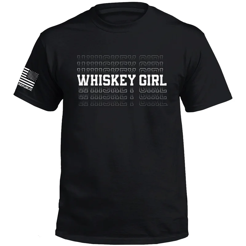 "Whiskey Girl"Printed T-Shirt