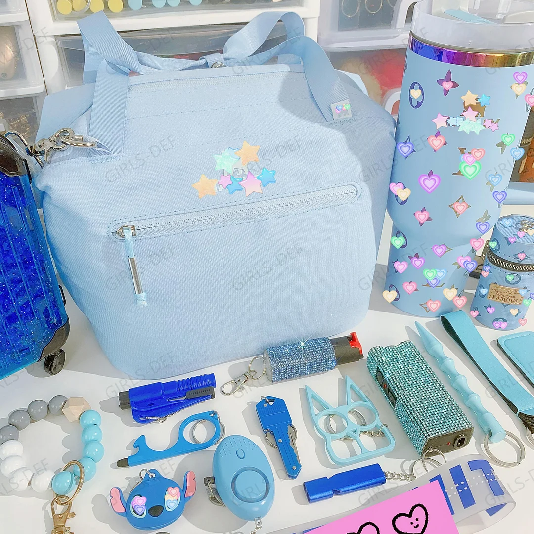 (NEW) ST@NL3Y Tote Bag and C@rry-All Self Defense Keychain with Tumbler