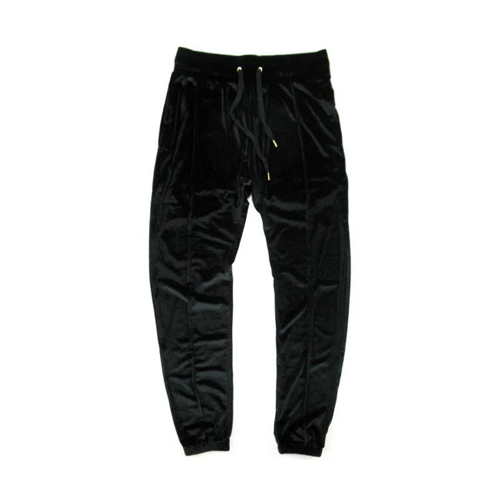 Harajuku Kanye West Velvet Men's Trousers Joggers Drawstring Solid Oversize Streetwear Sweatpants Baggy Track Pants