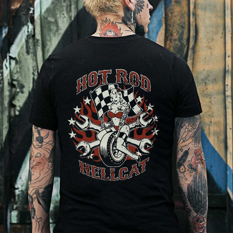 Hot Rod Hellcat Printed Men's T-shirt -  
