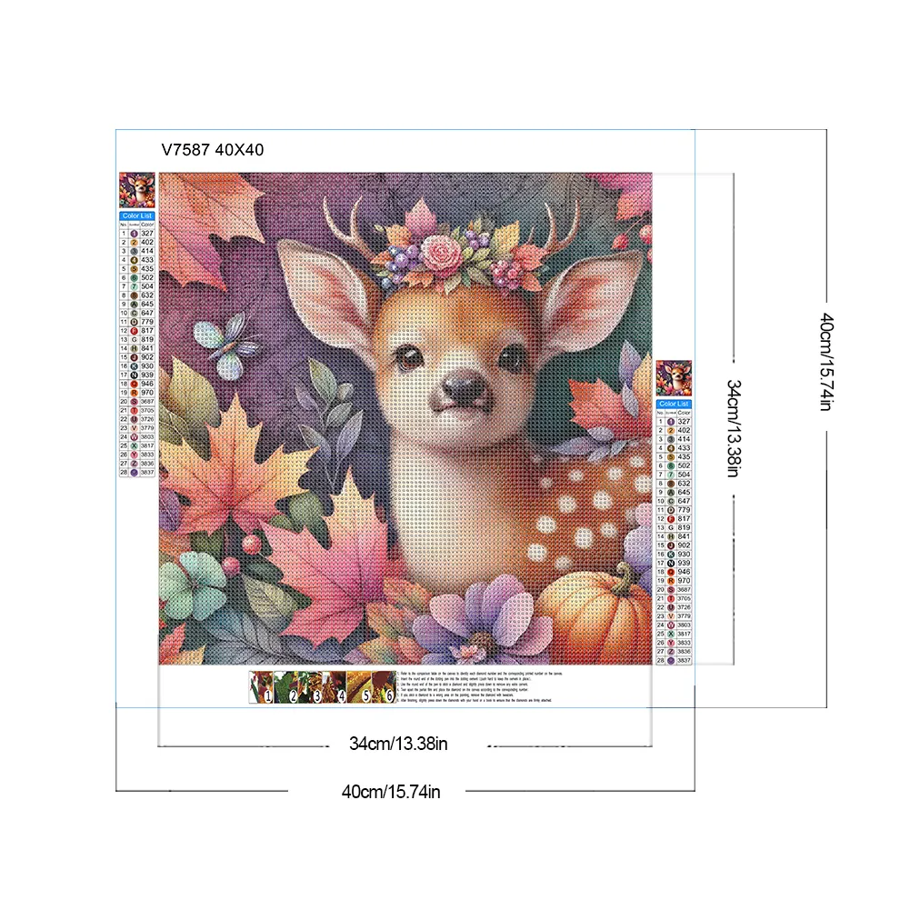Diamond Painting - Full Round Drill - Autumn Elk(Canvas|40*40cm)
