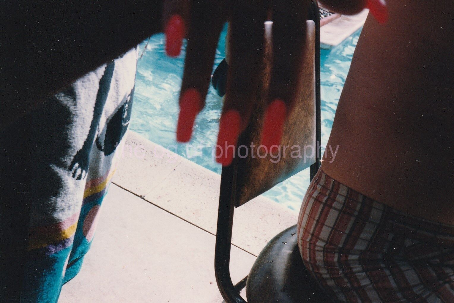 POOL ACRYLICS Swimsuits + Fingernails FOUND Photo Poster paintingAbstract 86 28