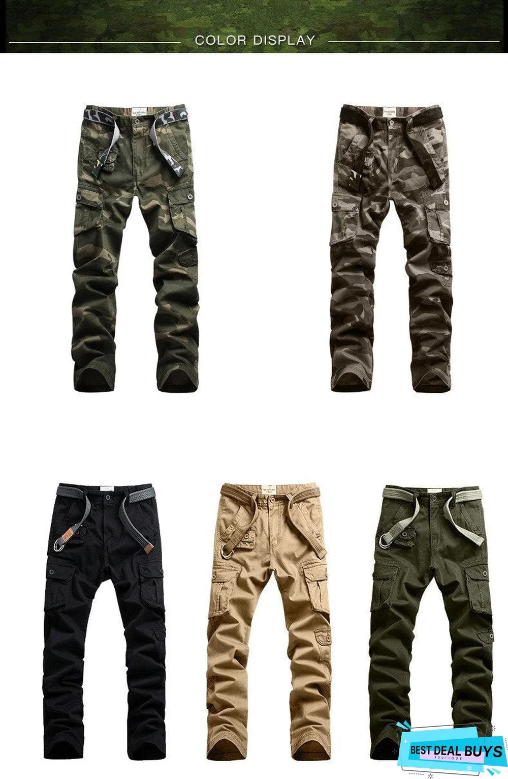 Men Casual Pants Military Tactical Camouflage Homme Slim Fit Cargo Pants