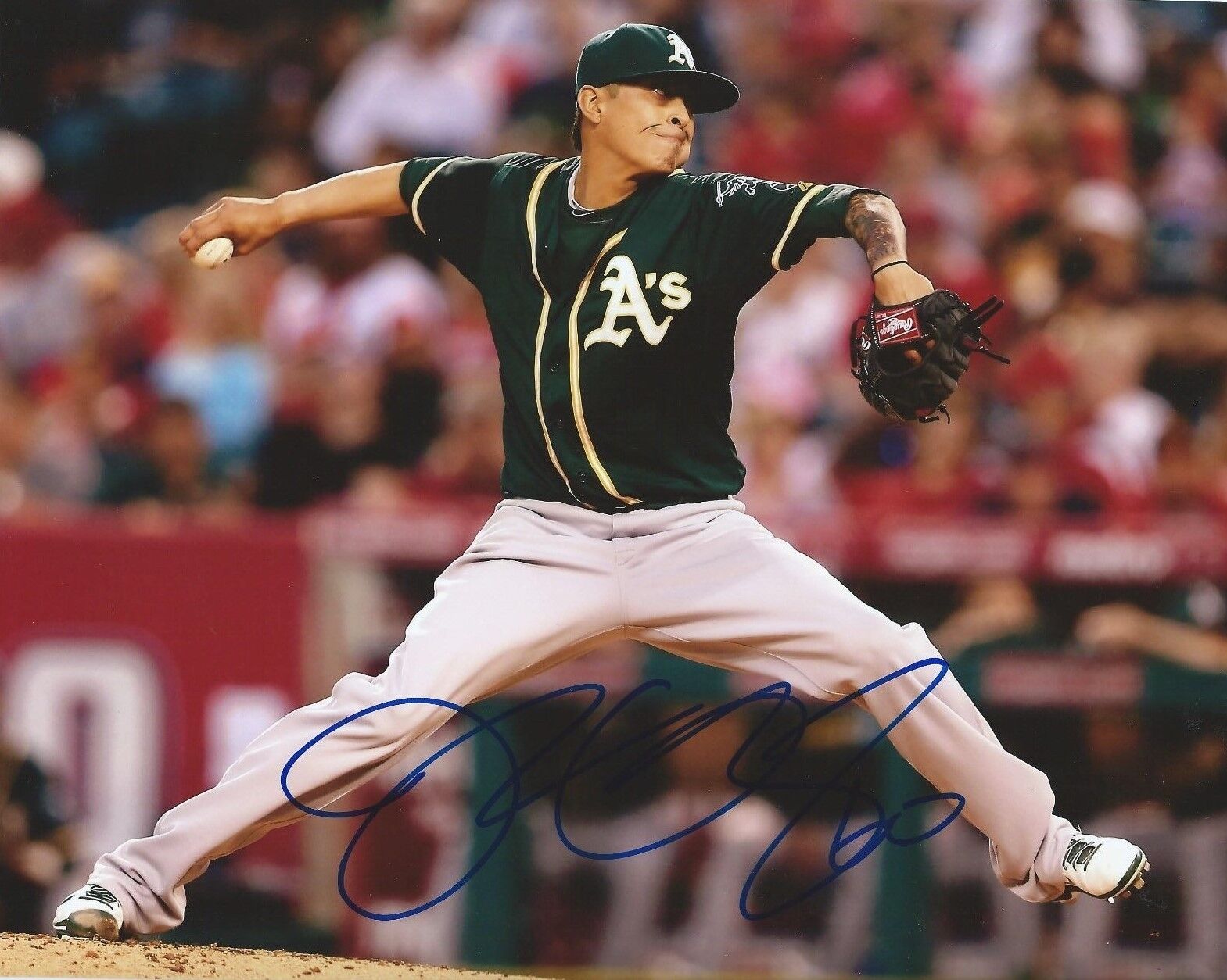 JESSE CHAVEZ signed autographed OAKLAND A's 8X10 Photo Poster painting