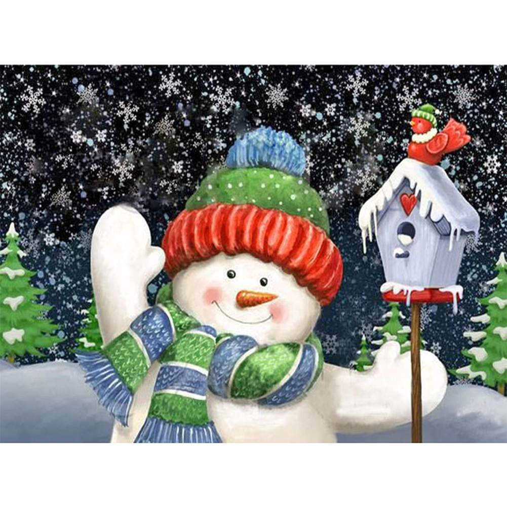 

Snowflake Snowman - Round Drill Diamond Painting - 50*35CM, 501 Original