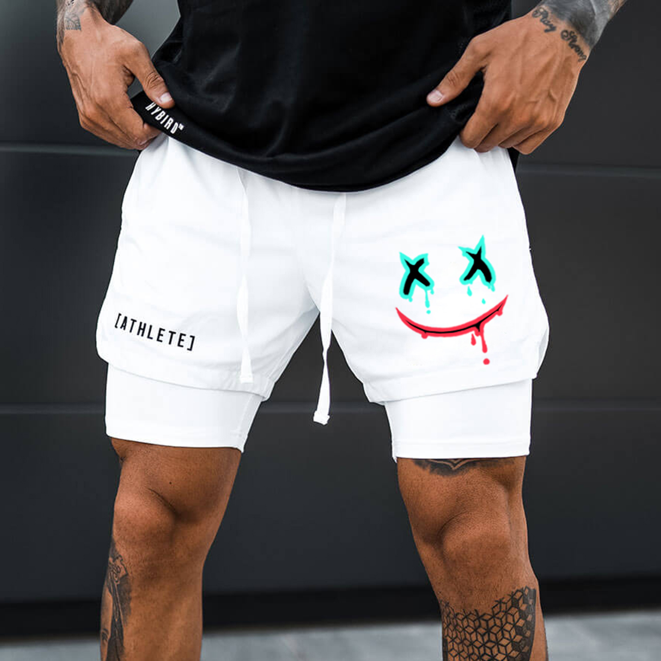 Men's Smiley Shorts Performance Shorts
