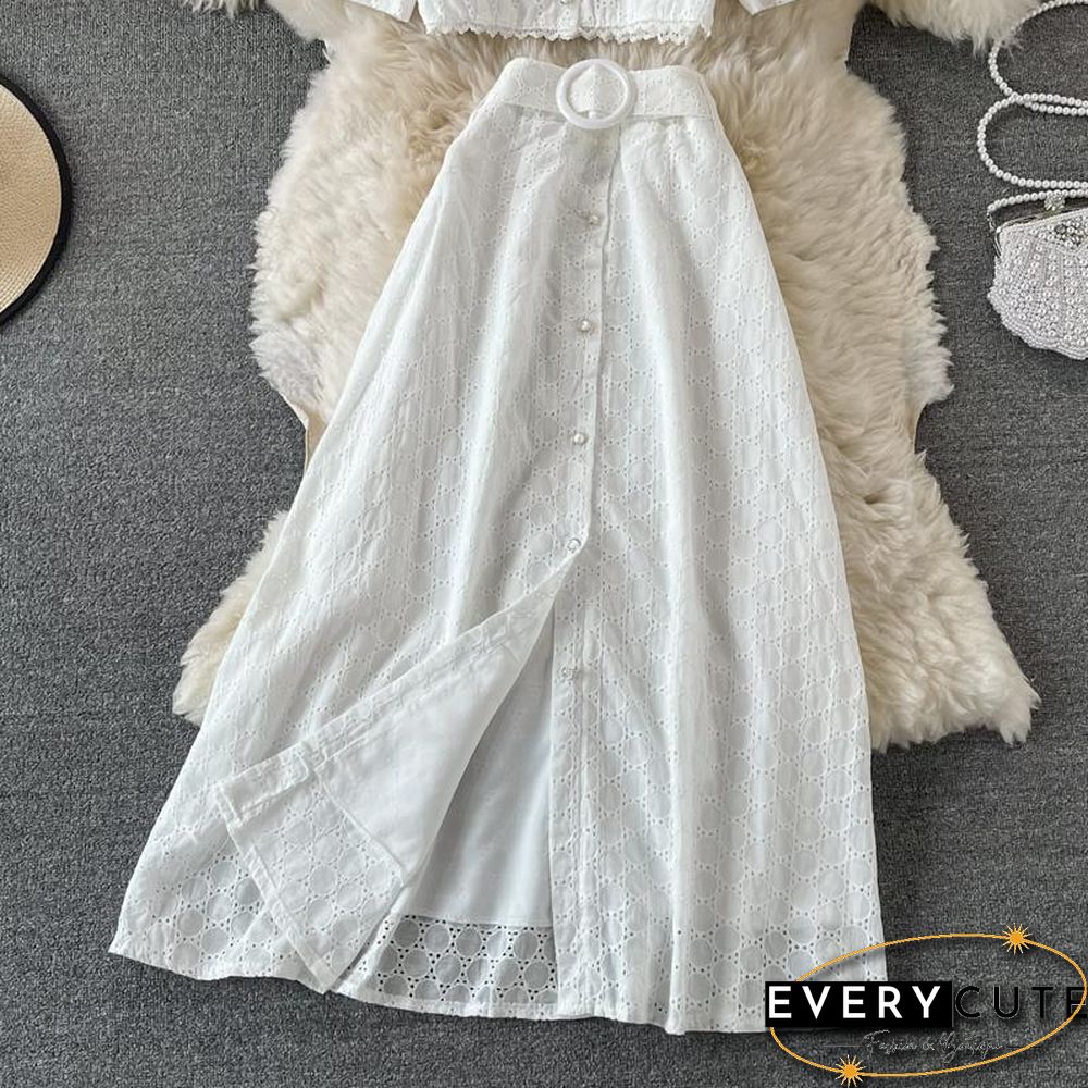 Square Collar Two-Piece Set P15460