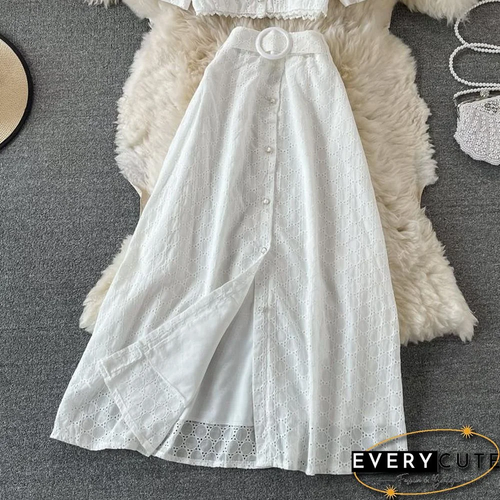 Square Collar Two-Piece Set P15460