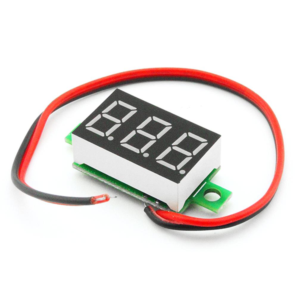 

4-30V 2 Line Mini LED Digital DC Voltmeter Red Panel Voltage Meter Tester, 501 Original