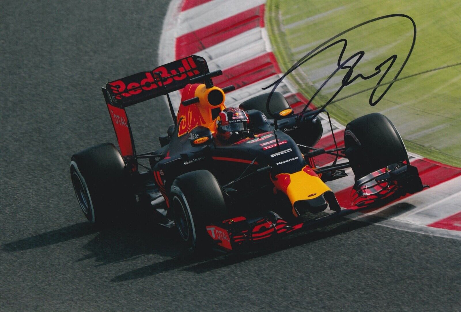 DANIIL KVYAT HAND SIGNED 12X8 Photo Poster painting - RED BULL F1 AUTOGRAPH - FORMULA 1 1