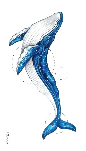 52 Kinds Watercolor Animals Fake Tattoos Temporary Cat Flamingo Wolf Whale Fox Butterfly Waterproof Tatto Stickers Small Size