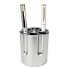 Gun Cylinder Pen Holder Revolver Pen Holder with 6 Slots Pen Pencil Holder Cylinder Design Heavy Duty Non-Slip Aluminum Office Cre