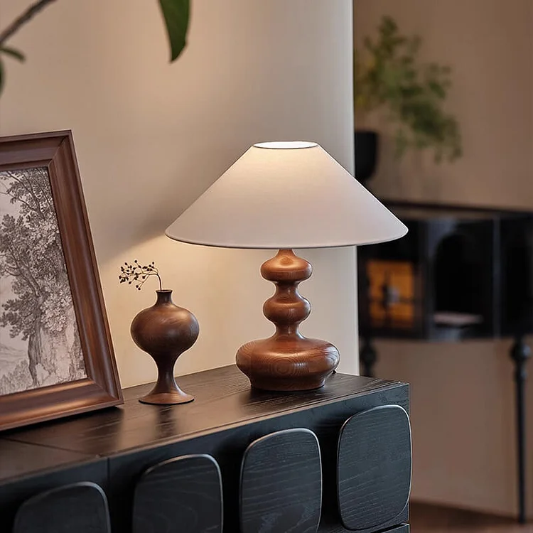 Retro Solid Wood Table Lamp - Appledas