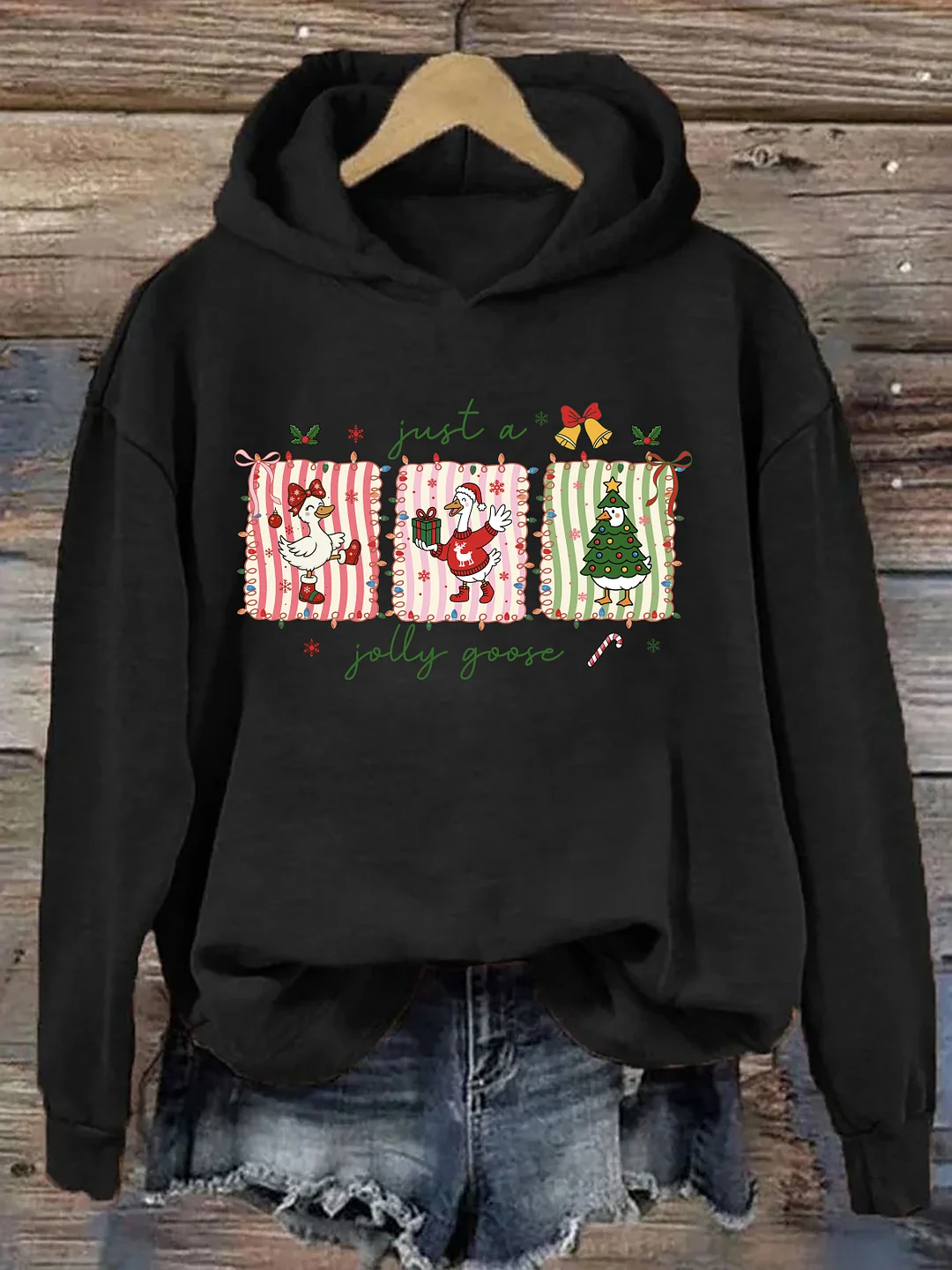 Retro Christmas Goose Hoodie