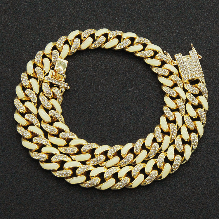 13MM Iced Out Luminous Miami Cuban Link Chain Hip Hop Necklace-VESSFUL