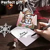 8PCS DIY Diamond Art Greeting Cards Xmas Congratulations Cards & Gifts (Snowman)