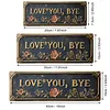 Love You Bye Vintage Floral Wall Plaque Street Sign for Home/Living Room/Bedroom