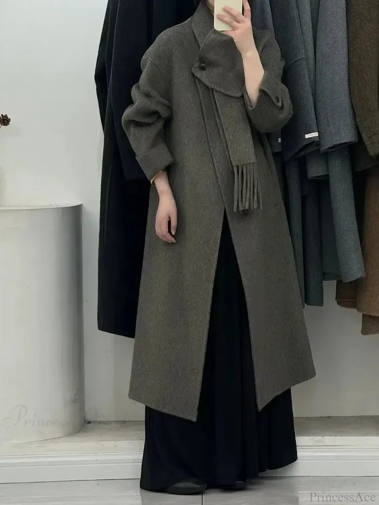 Woolen Single Button Full Sleeve Overcoat