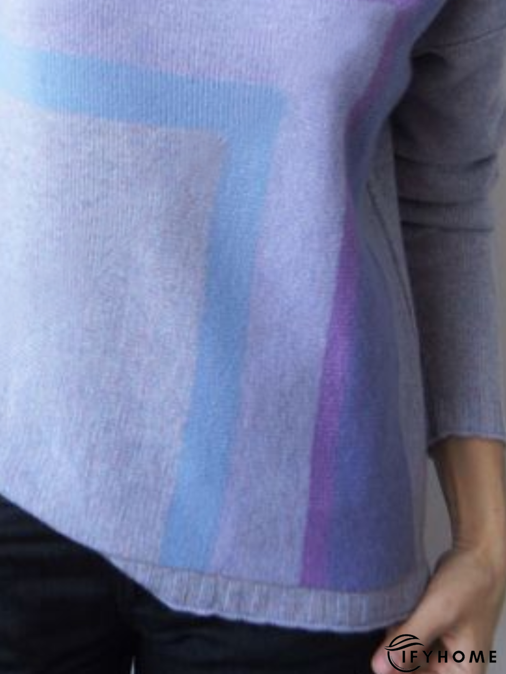 Plus size Casual Long Sleeve Tunic Sweater Knit Jumper | IFYHOME