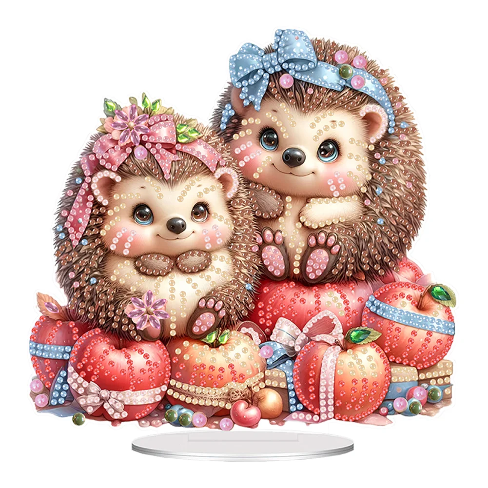 DIY Hedgehog Acrylic Diamond Painting Desktop Ornaments Kit Home Decoration