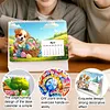 Dog 2027 DIY Paper Diamond Painting Calendar Set Special Shaped Drill Monthly Flip Tabletop Calendar Kit Handmade for Adults Beginners Gift Home Office Decor