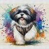(Multi-Style) Colorful Dog-11CT Stamped Cross Stitch 40*40cm/15.75*15.75in
