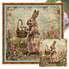 (Multi-Style) Retro Bunny-11CT Stamped Cross Stitch 40*40cm/15.75*15.75in