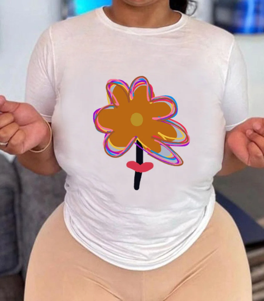 Fashion Round Neck Letter Print T-shirt | IFYHOME