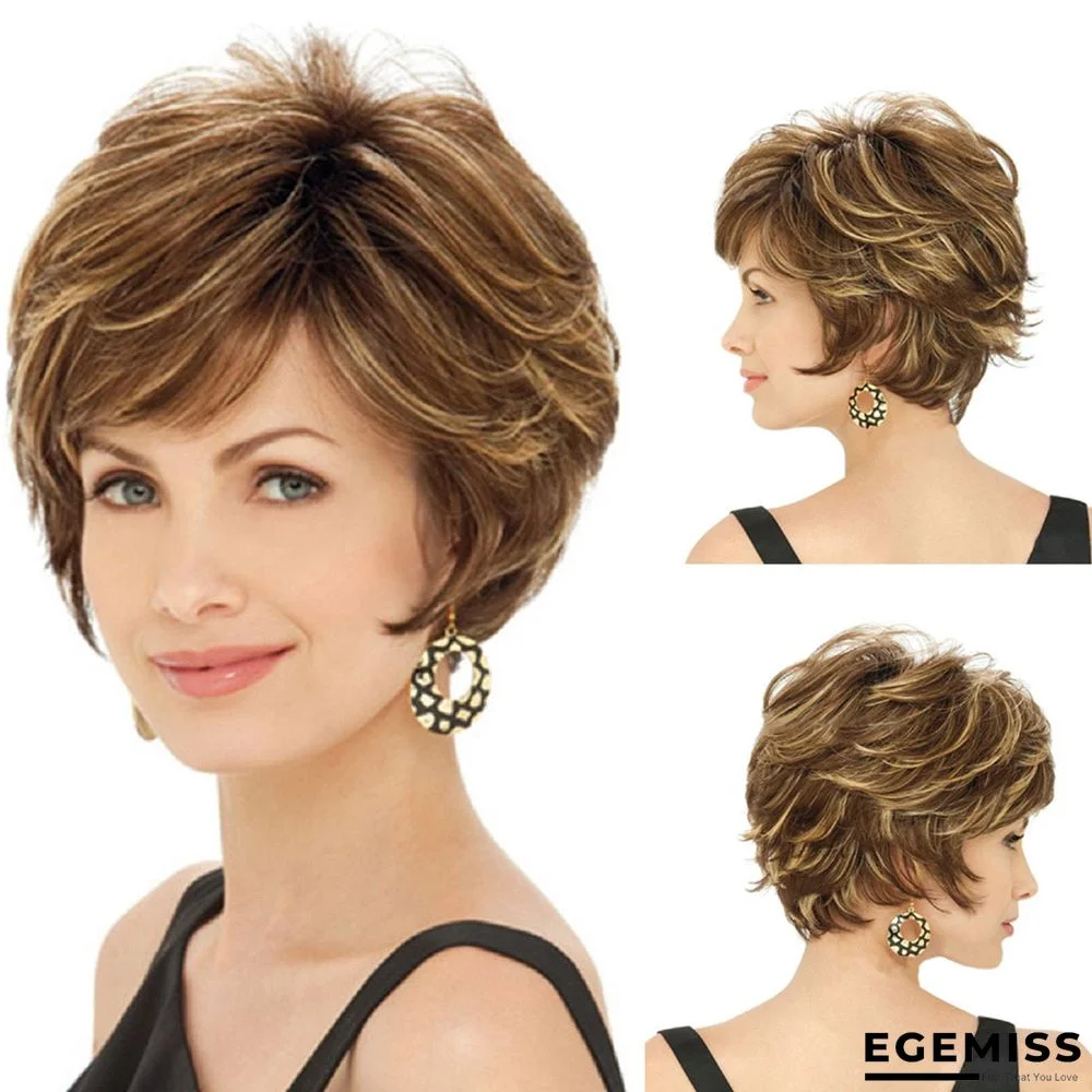 New Wig Hot Selling Women's Short Curly Hair Chemical Fiber Head Cover | EGEMISS