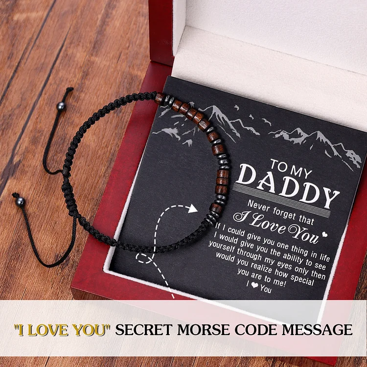 To My Daddy I Love You Morse Code Bracelet Hidden Message Bracelet Creative Gift For Father