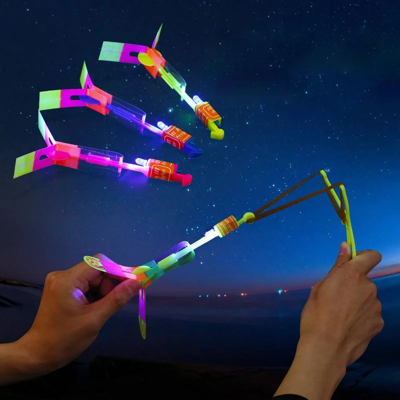 Meladen™ Erstaunliche Rocket Slingshot LED Hubschrauber