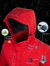 Women's heated jacket with battery pack, heated jacket with detachable hood, waterproof and windproof