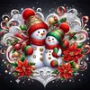 Christmas Snowman-14CT Stamped Cross Stitch 40*40cm/15.75*15.75in