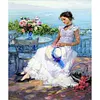 (Big Size)White Beauty-Paint by Numbers Acrylic Painting 50*60CM