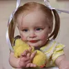 20" Soft Cloth Body Reborn Blue Eyes Girl Toddler Baby Doll Rribiy with Brown Hair - RBBI-Myrebornbabydoll&reg; Myrebornbabydoll&reg;