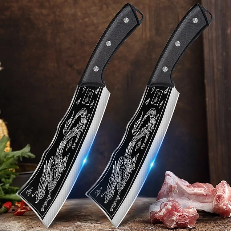Kitchen Knife Forged Butcher Boning Knife 8.6-inchStainless Steel Heavy Duty Bone Cleaver Knife Slicing Chopping Knife for Meat Fish Vegetable no Sheath