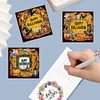 (US Local)6Pcs Special Shape Happy Halloween Pirate Diamond Painting Greeting Card Kit