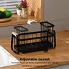 Sink Caddy Organizer & High Brush Holder Kitchen Bathroom Sponge Holder Basket