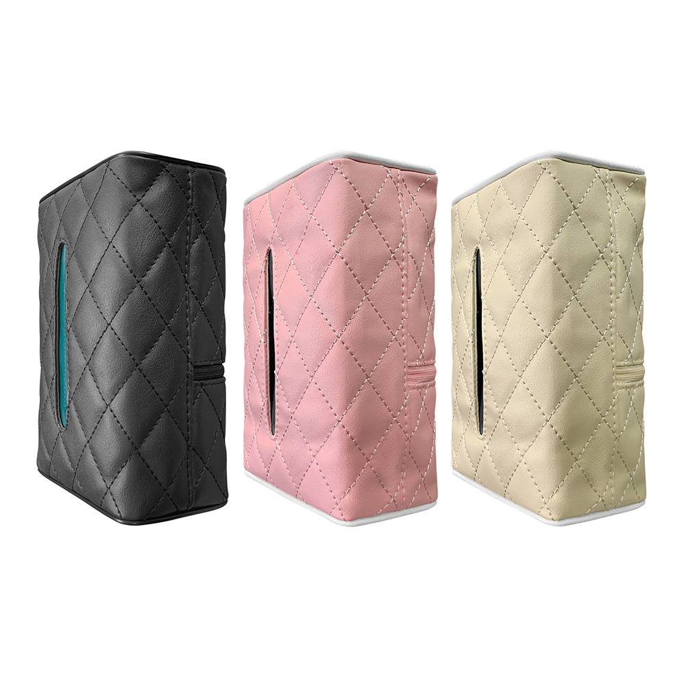 

Universal Simple Car Tissue Box Case Leather Auto Toilet Paper Holder Case, Pink, 501 Original