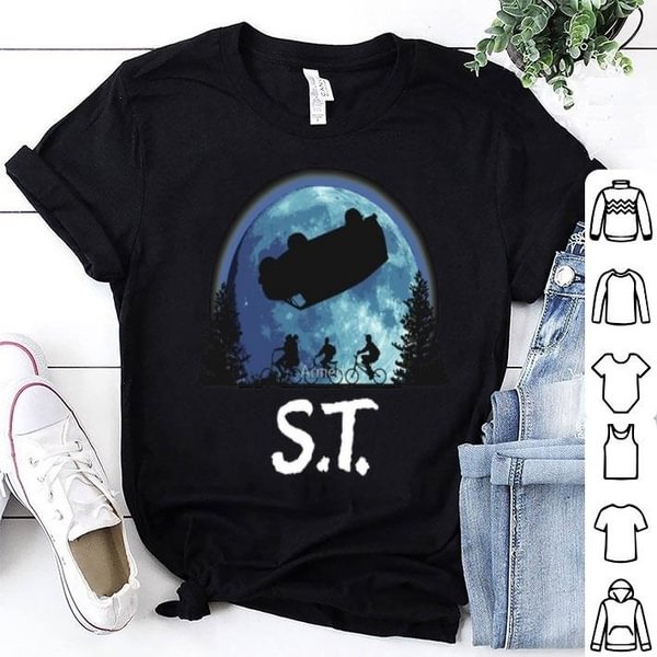 Stranger Things Et Moon Shirt, Shortsleeve T-Shirt - Life is Beautiful for You - SheChoic