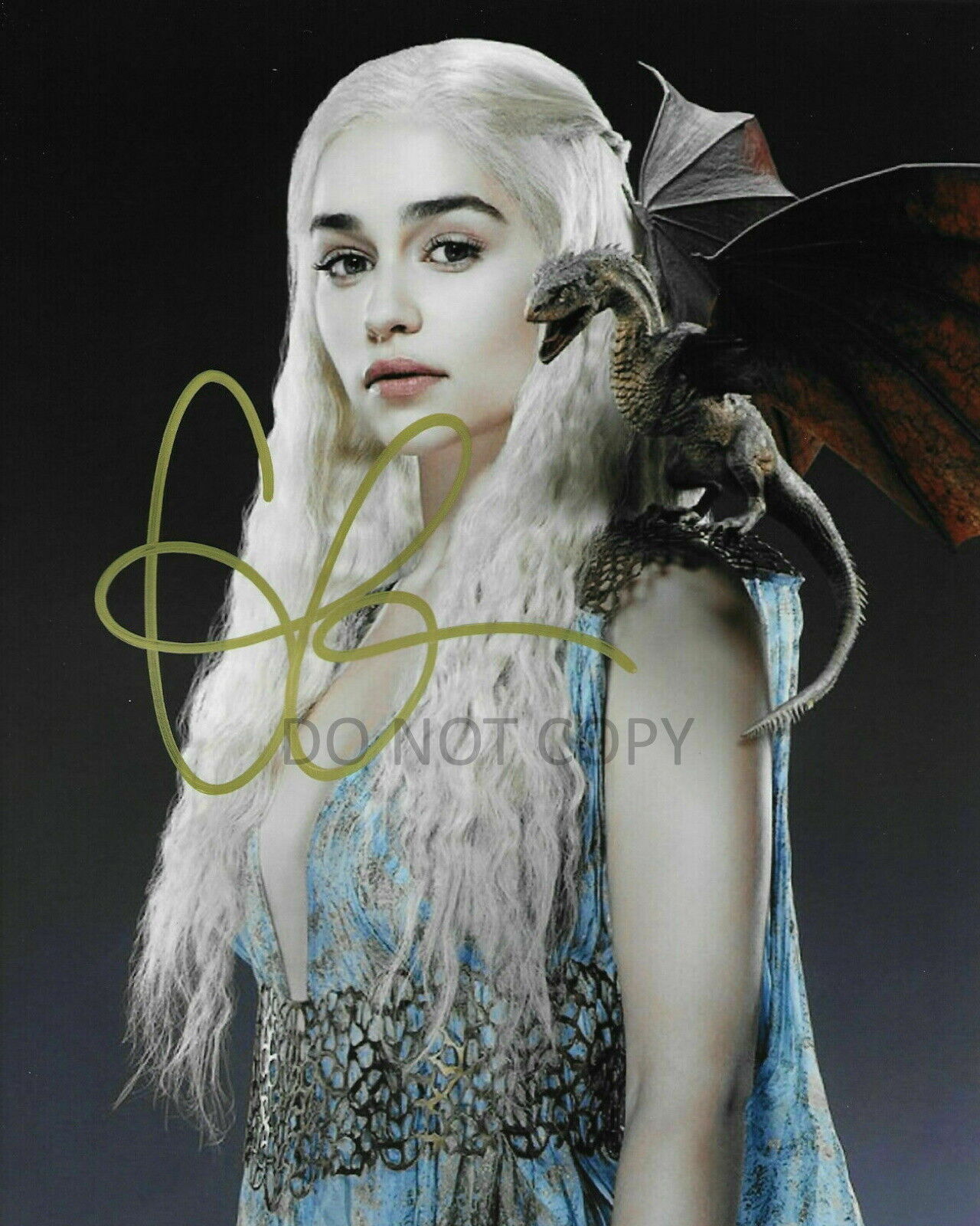 Emilia Clarke Game of Thrones Signed Autographed 8x10 Photo Poster painting HBO TV GOT REPRINT