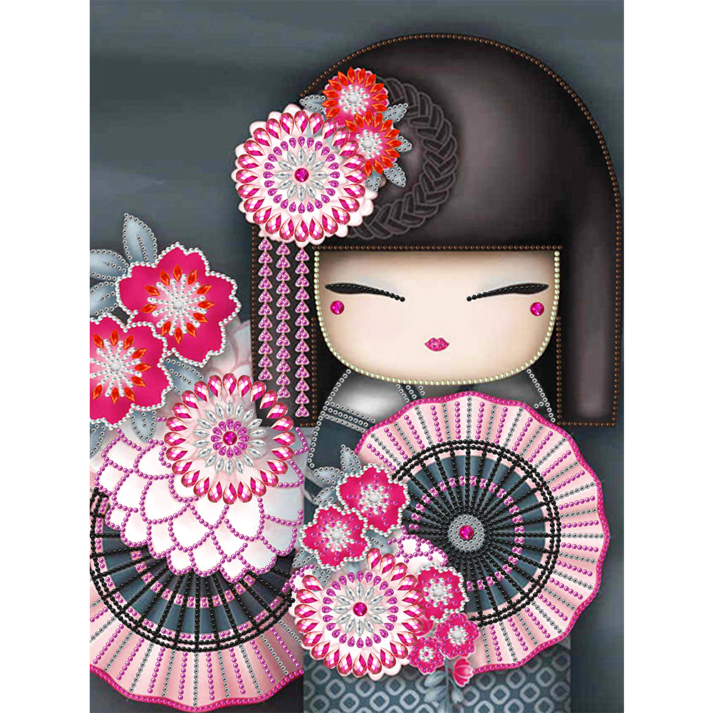 

Kokeshi Doll - Special Shaped Diamond Painting - 35*45CM, 501 Original