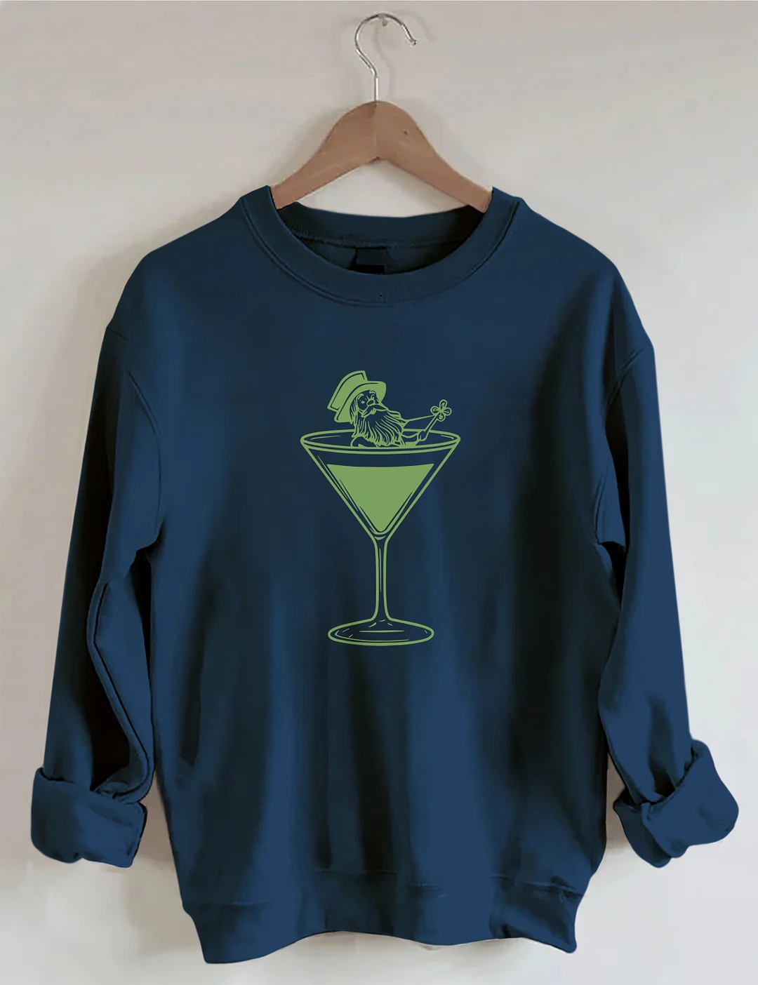 St Patrick's Day Martini Leprechaun Sweatshirt