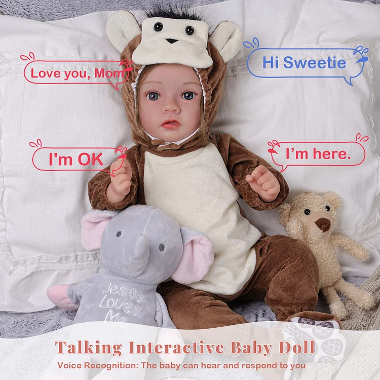 Babeside Quiet Reborn Baby Daisy 20'' Toddler Girl with Heartbeat Coos and Breath