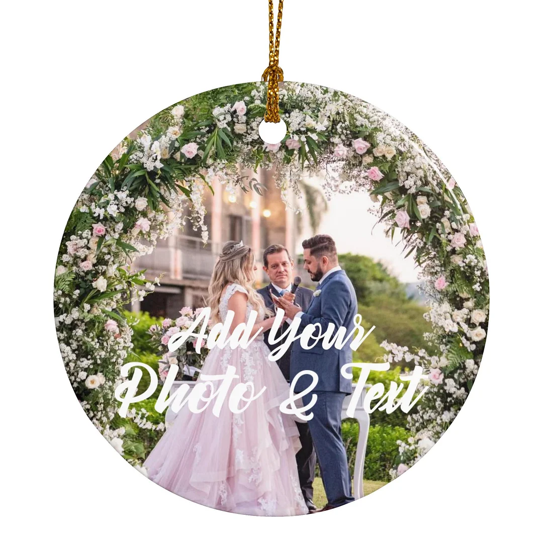 Personalized Christmas decorations designed for couples' families