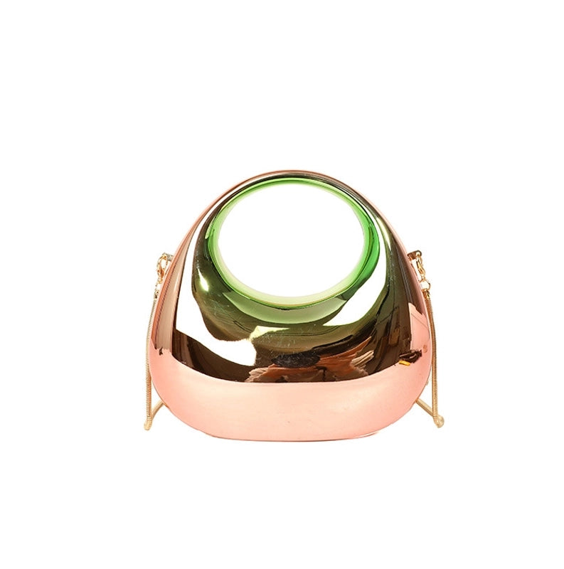 Women’s Arylic Gradient Color Solid Color Streetwear Dumpling Shape Magnetic Buckle Evening Bag