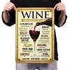 [Grande Taille]Vin du monde entier - Panneaux en &eacute;tain m&eacute;tallique(30*40cm)