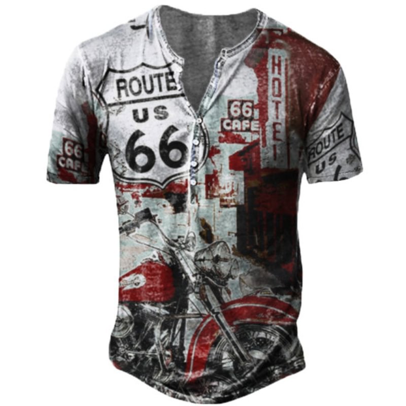Men's Trendy Printed Short Sleeve T-shirt
