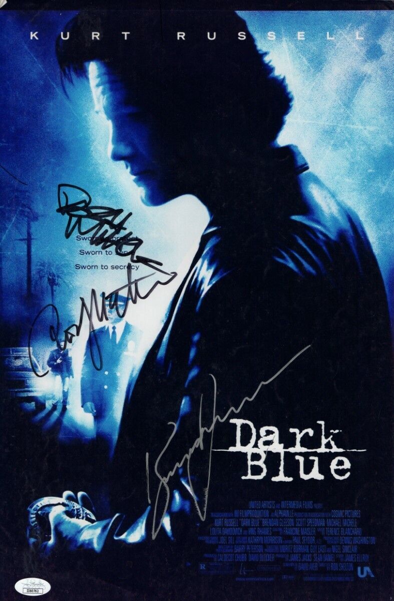 Dark Blue Signed Autographed 11X17 Photo Poster painting Kurt Russell Shelton JSA II60762